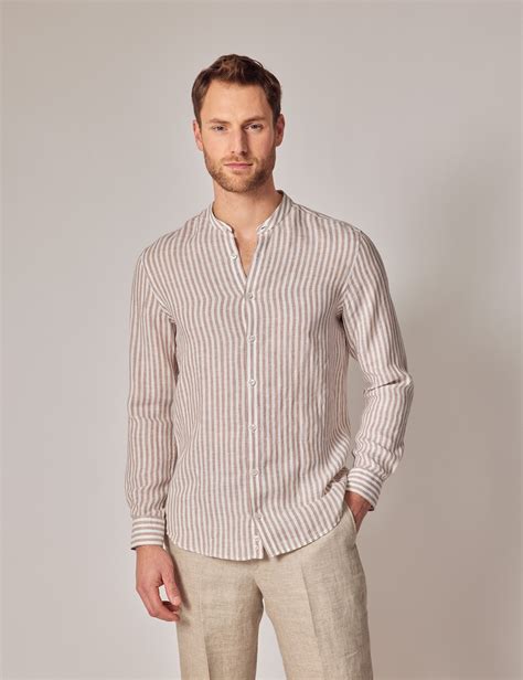 elegant collarless shirts for men.